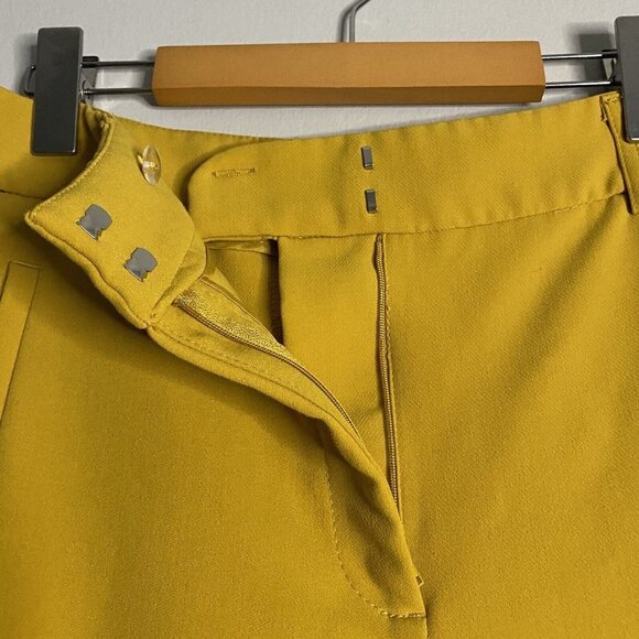 Dalia Women's Mustard Yellow Ankle Dress Pants - Picture 5 of 9